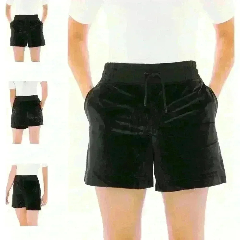 Black ForayGolf Velvet Short, Size S
